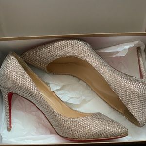 Christian Louboutin Eloise Glitter Mesh Pumps